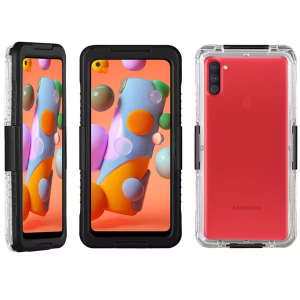IP68 Vandtæt Etui til Samsung Galaxy A11, Sort