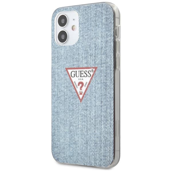 Guess Jeans Collection cover til iPhone 12 mini, blå/lyseblå