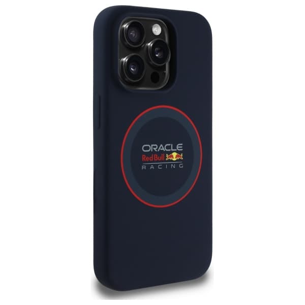 Red Bull Silikone Red Ring MagSafe-etui til iPhone 14 Pro, Marineblå