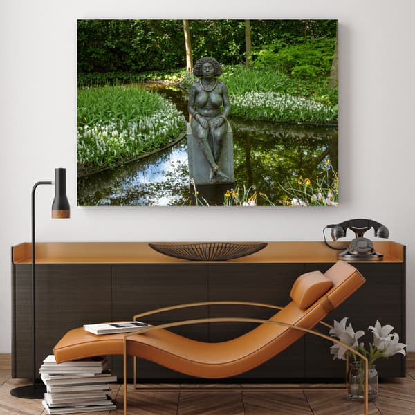 Lærredsmaleri Arkitektur Skulptur af kvinder 100x60