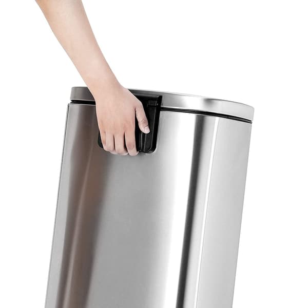 Sølv metal affaldsspand 30 L