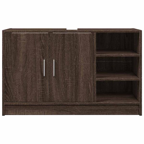 vidaXL håndvaskskab brun eg 90x29x55 cm