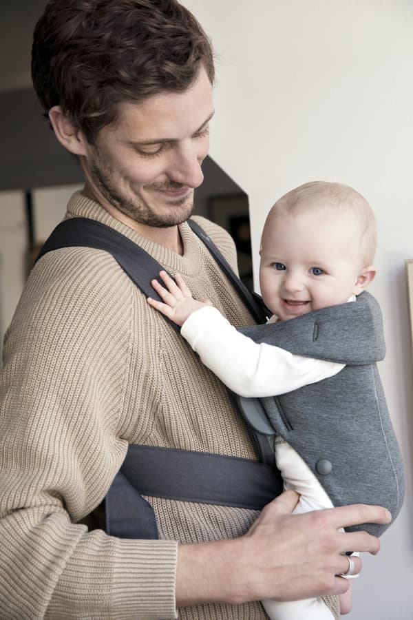 BABYBJÖRN MINI 3D Jersey rintareppu, tummanharmaa