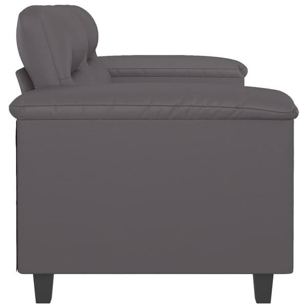 vidaXL 2-sitssoffa, grå, 120 cm, konstläder