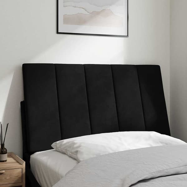 vidaXL Sängynpäädyn tyyny, musta, 80 cm, sametti