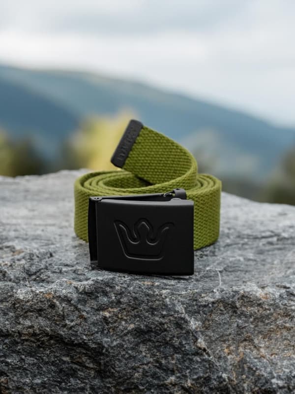 Jigga Wear Simple Crown Uni Olive Webbing Bælte