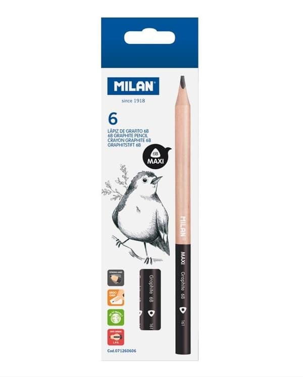 Triangulära pennor Maxi 6B 6 st MILAN
