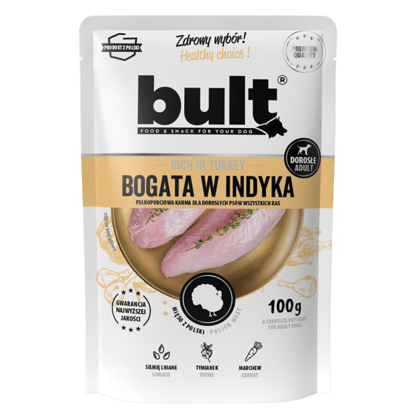 VÅDFODER TIL HUNDE, BULT-POSE, MÅLTID MED BLANDING AF SMAGSSTOFFER, 12 x 100 g