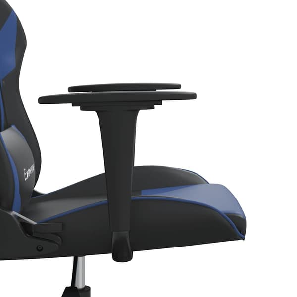 vidaXL gamingstol, sort og blå, kunstlæder