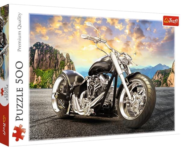 Puzzle 500 Sort TREFL Motorcykel