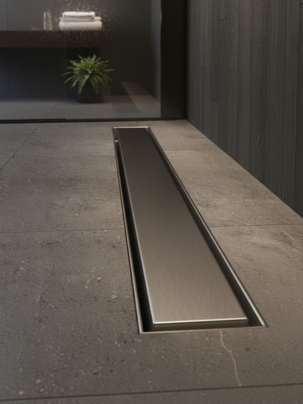 Helmken 37201901 lineært afløb, 900x70mm, krom