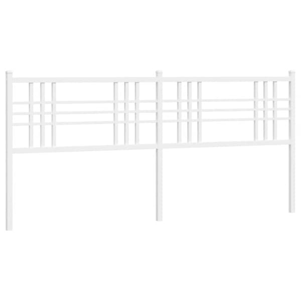 vidaXL metalsengegavl hvid 180 cm