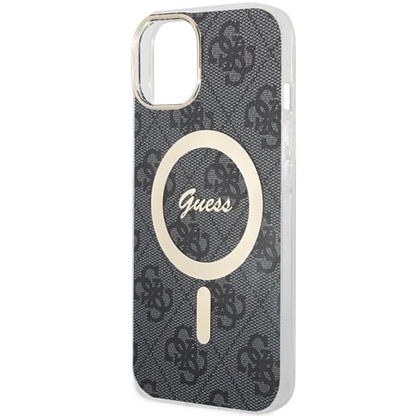 Guess IML 4G MagSafe-etui til iPhone 15 Plus, sort