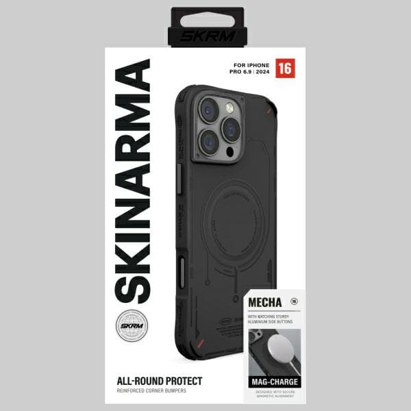 Skinarma Mecha MagSafe-etui til iPhone 16 Pro Max, sort