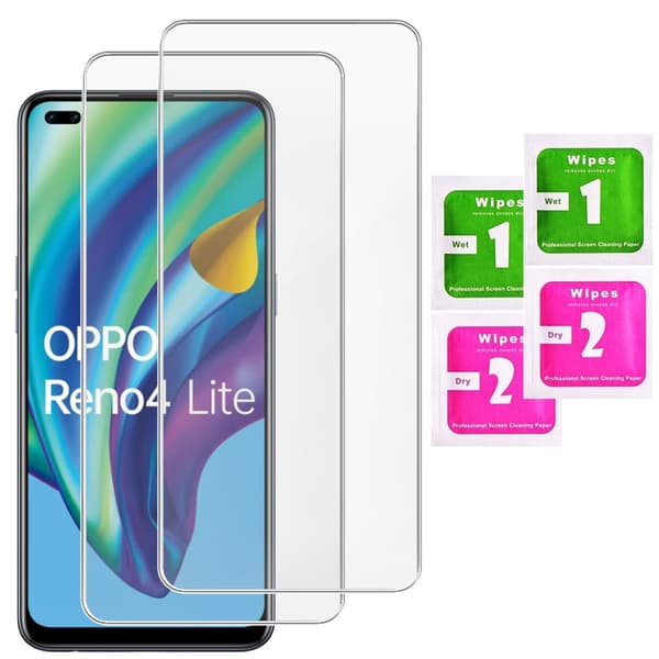 2x Härdat glas för Oppo Reno 4 Lite | 2-pack