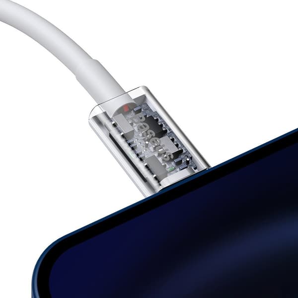 Kabel för iPhone USB Typ C - Lightning Power Delivery 20W 1m vit