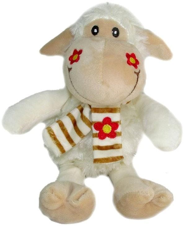 Ruskea lammas huivilla 25cm