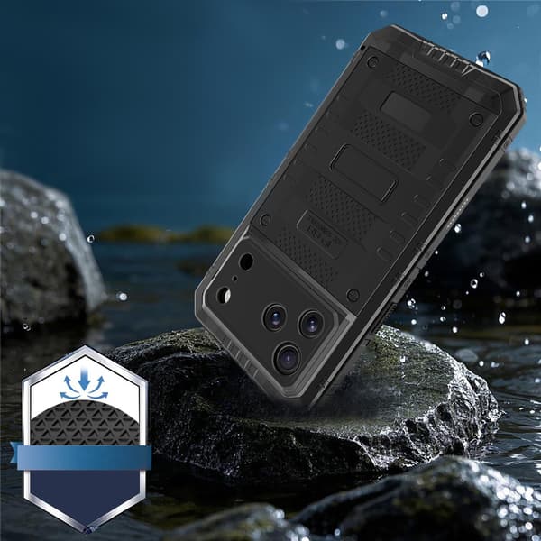 IP68-vedenpitävä suojakuori iPhone 17 Prolle, musta