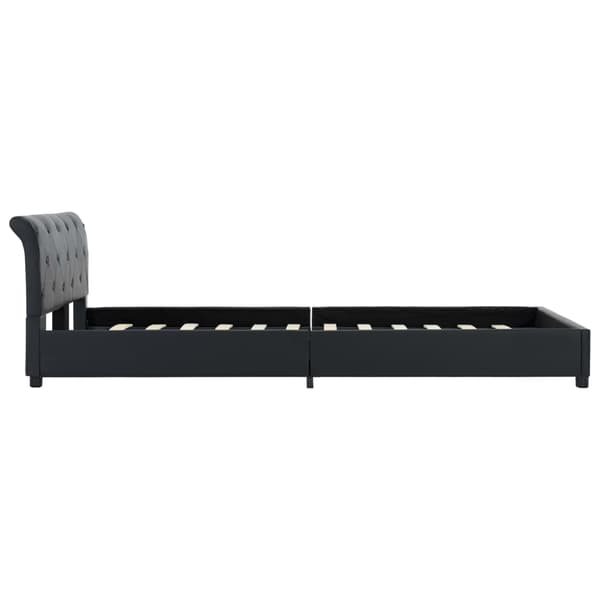 vidaXL sengestel sort kunstlæder 140 x 200 cm