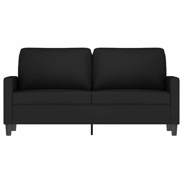 vidaXL 2-sitssoffa, svart, 140 cm, klädd i sammet