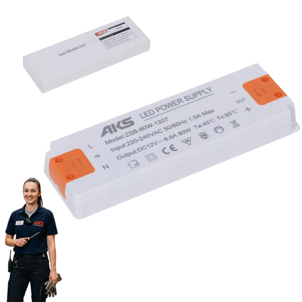 Møbelstrømforsyning 12V 80W til LED-strimler