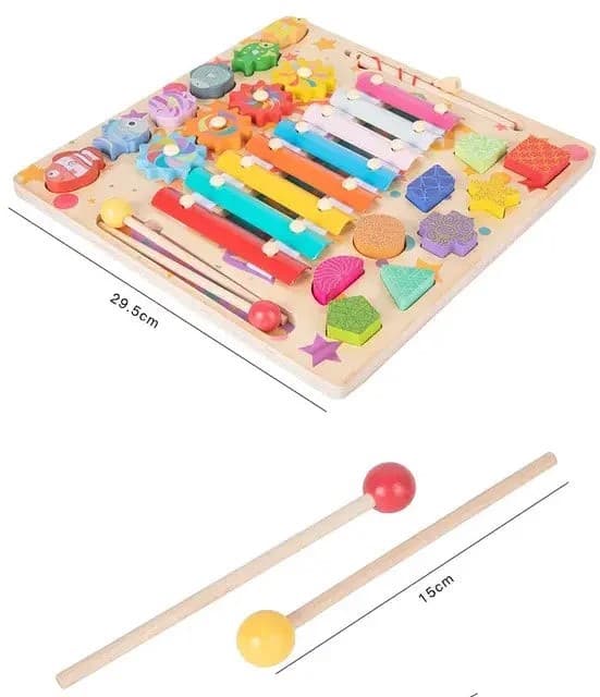 Sensoriska leksakssorteringscymbaler 12m Montessori