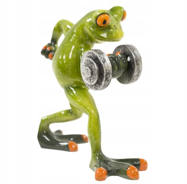 STRONGMAN FROG Grøn Dekorativ Figur