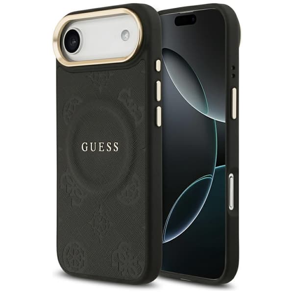 Guess Peony Hot Stamp MagSafe-etui til iPhone Air, sort