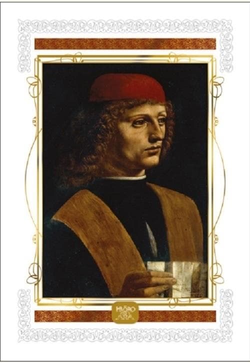 Kort 16x23cm + kuvert Leonardo Da Vinci
