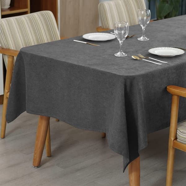 Rektangulär vattentät dekorativ duk 140x180 cm - grå, microvelour