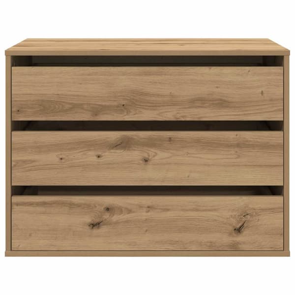 vidaXL kommode, håndlavet eg, 80x41x58 cm, træbaseret materiale
