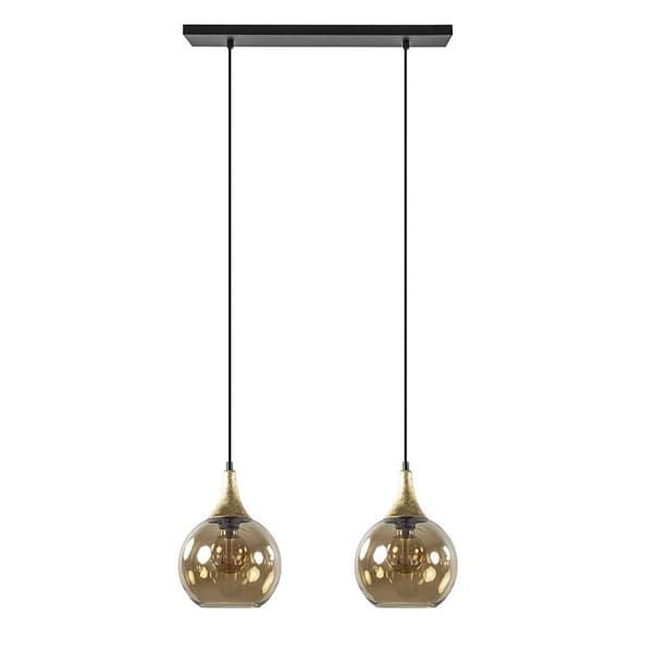 Hængelampe 2xE27 CALLISTO SORT/GULD