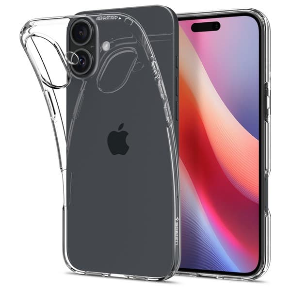 Spigen Liquid Crystal Clear cover til iPhone 16 Plus, gennemsigtig