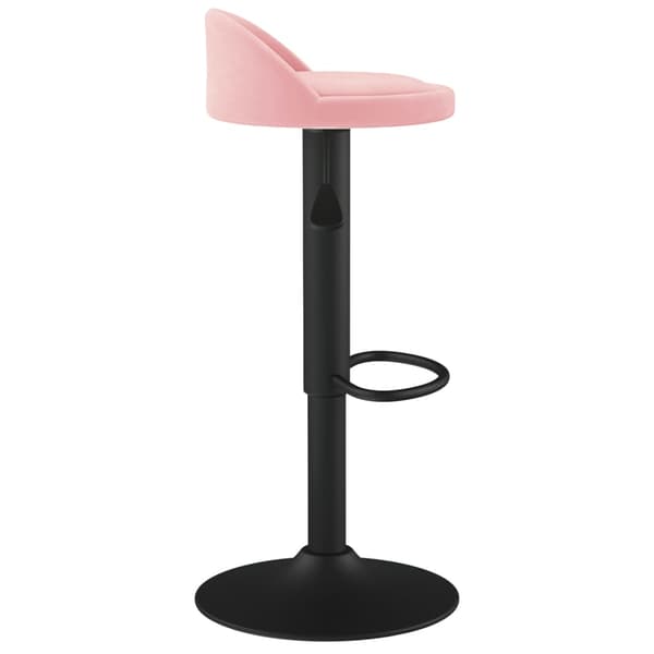 vidaXL Barstolar, set om 2, rosa, klädda i sammet