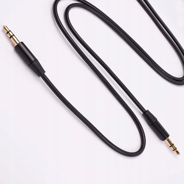 Lydkabel jack 3,5 mm - jack 3,5 mm 1 m sort Maxlife