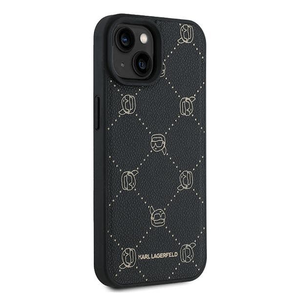 Karl Lagerfeld Magsafe Karl Heads-etui til iPhone 15 Plus, sort
