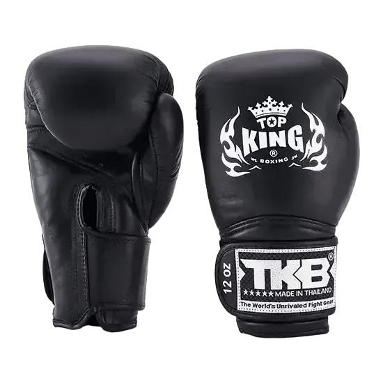 Top King Super Sorte Muay Thai Boksehandsker 10OZ