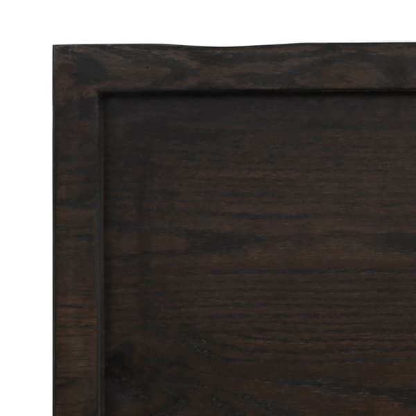 vidaXL hylde mørkebrun 40x60x(2-4) cm egetræsfinish