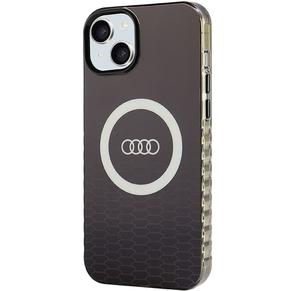 Audi IML MagSafe-etui med stort logo til iPhone 15 Plus, sort