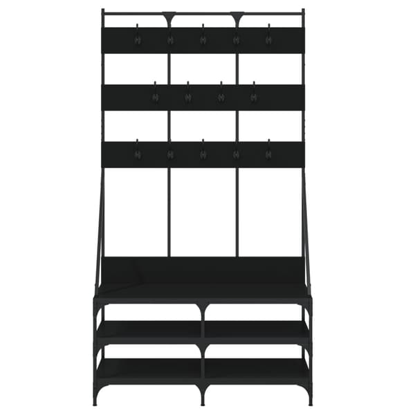 vidaXL tøjstativ med skoopbevaring sort 100x40x184 cm