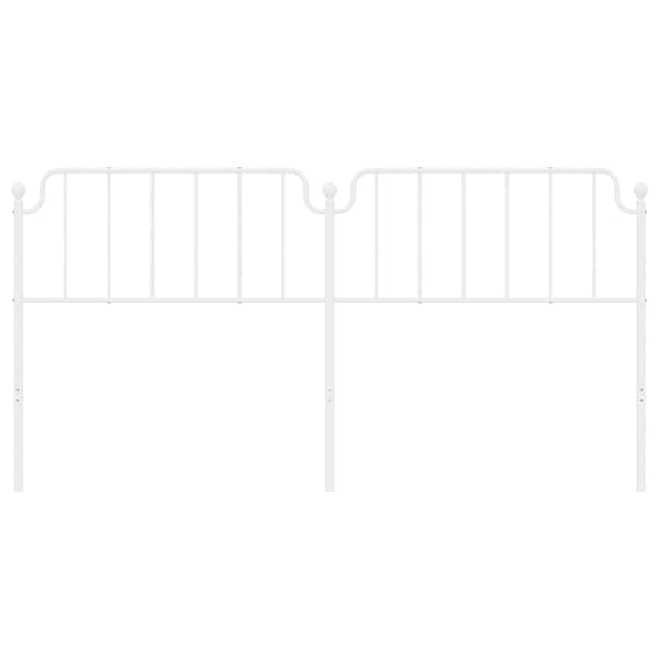 vidaXL metalsengegavl hvid 193 cm