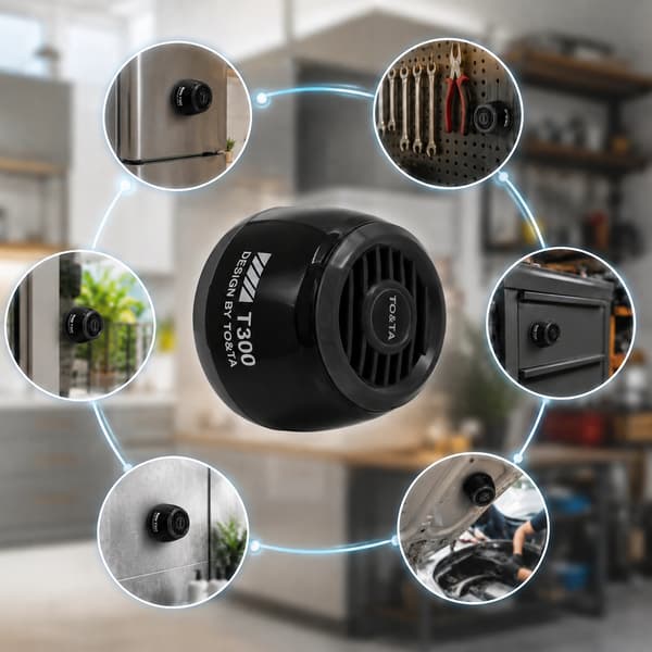 Trådløs Bluetooth-højttaler MP3 microSD LED Magnetisk Sort N65C