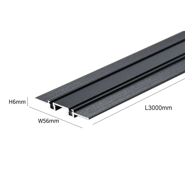 Infälld magnetisk skena 3m 48VDC Svart SLIM TRACK Typ B