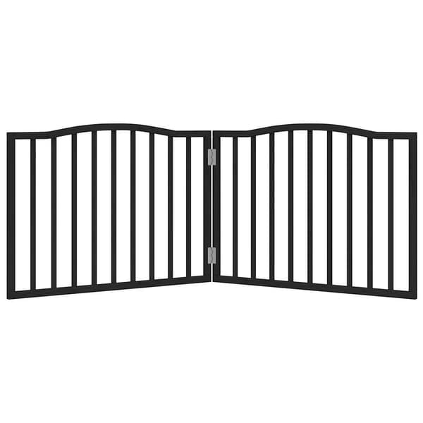 vidaXL foldbar hundegitter, 2 paneler, sort, 160 cm