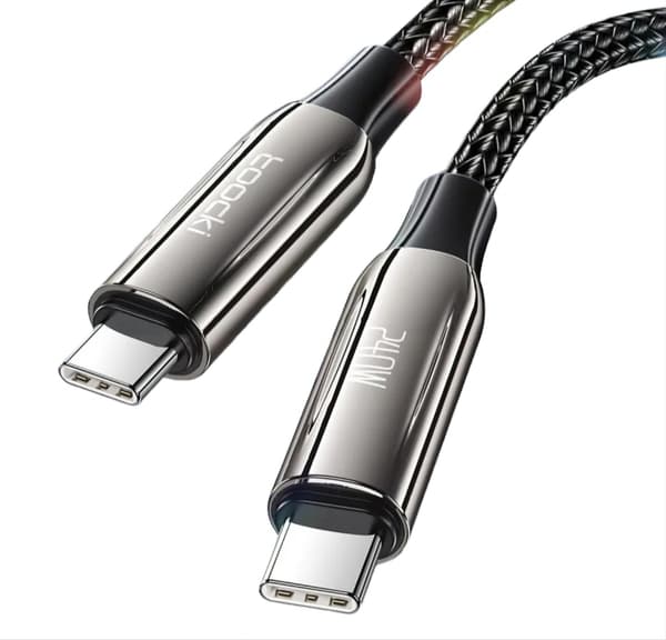 Toocki 240W hurtigopladerkabel 2m USB-C/USB-C stærkt kabel 2 meter