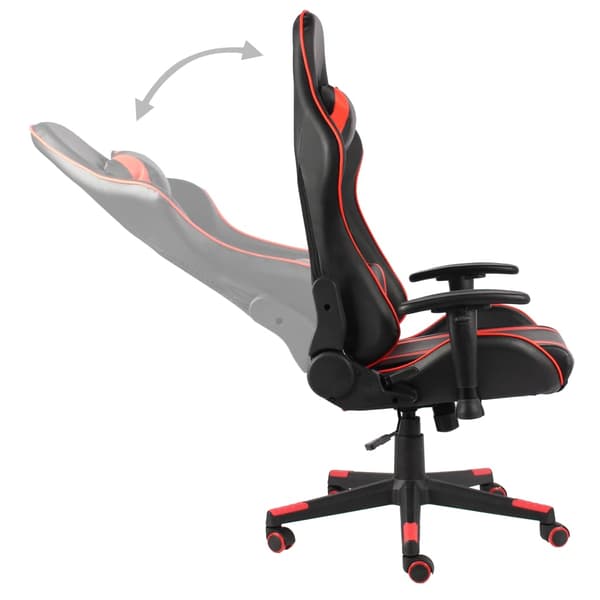 vidaXL snurrande spelstol, röd, PVC