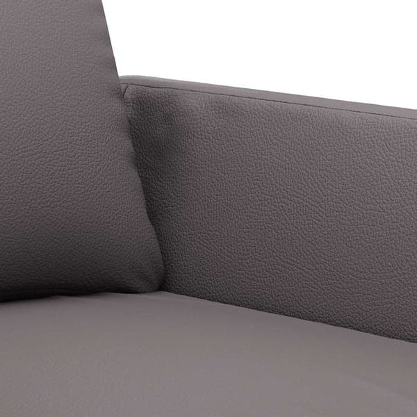 vidaXL 3-personers sofa, grå, 180 cm, kunstlæder