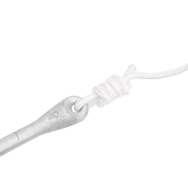 vidaXL Hopfällbart ankare med rep, silver, 2,5 kg, smidbart järn