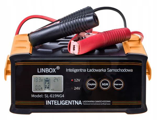 Bilbatterioplader 24V 12V 25A AGM START-STOP
