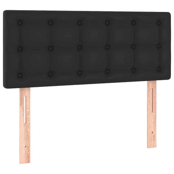 vidaXL Hovedgærde til seng sort 100x5x78/88 cm kunstlæder